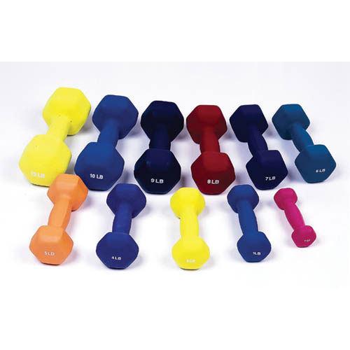 Dumbell Weight Color Vinyl Coated 2 Lb