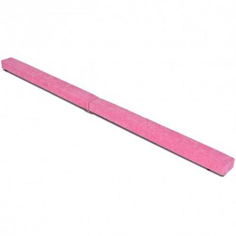 7' Sectional Gymnastics Floor Balance Beam-Pink - Color: Pink