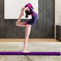 7' Sectional Gymnastics Floor Balance Beam-Purple - Color: Purple