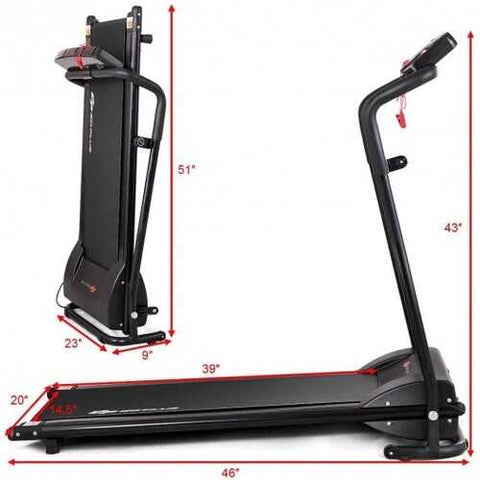 1 HP Electric Motorized Power Folding Walking/Running Treadmill Machine with Operation Display