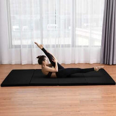 4' x 8' x 2"  Folding Panel Exercise Gymnastics Mat-Black - Color: Black - Size: 4'x8'x2"