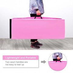 4' x 6' x 2" PU Thick Folding Panel Exercise Gymnastics Mat-Pink - Color: Pink