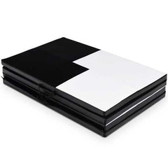 4' x 10' x 2" Gymnastics Mat Folding Portable Exercise Aerobics Exercise Mat-Black & White - Color: Black & White