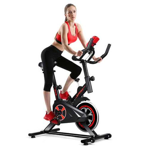 Indoor Cycling Stationary Exercise Bike with Smart Display and Adjustable Saddle