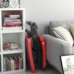 Abdominal Twister Trainer with Adjustable Height Exercise Bench - Color: Red