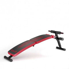 Abdominal Twister Trainer with Adjustable Height Exercise Bench - Color: Red