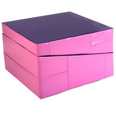 Folding Incline Tumbling Wedge Gymnastics Mat-Pink - Color: Pink