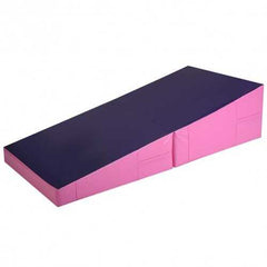 Folding Incline Tumbling Wedge Gymnastics Mat-Pink