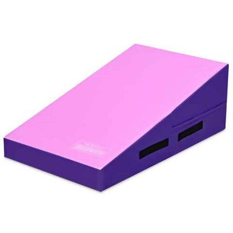 Incline Gymnastics Mat Wedge Ramp Gym Tumbling Exercise Mat-Pink & Purple - Color: Pink & Purple