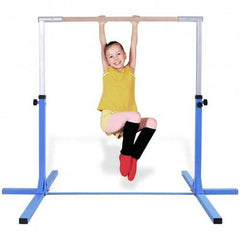 Adjustable Gymnastics Horizontal Bar for Kids-Blue - Color: Blue