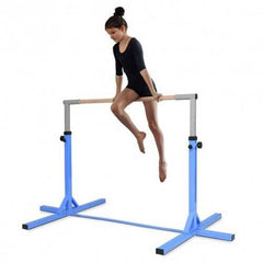 Adjustable Gymnastics Horizontal Bar for Kids-Blue - Color: Blue