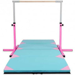 Adjustable Gymnastics Horizontal Bar for Kids - Color: Pink