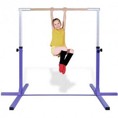 Adjustable Gymnastics Horizontal Bar for Kids-Purple - Color: Purple