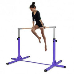 Adjustable Gymnastics Horizontal Bar for Kids-Purple - Color: Purple