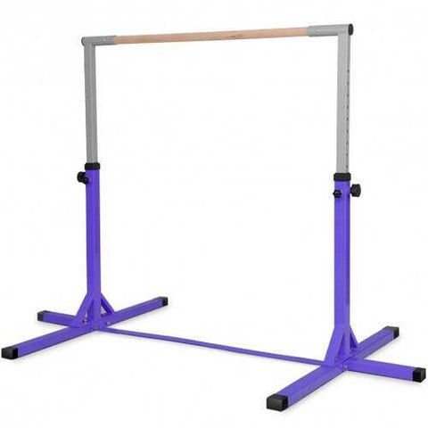 Adjustable Gymnastics Horizontal Bar for Kids-Purple - Color: Purple
