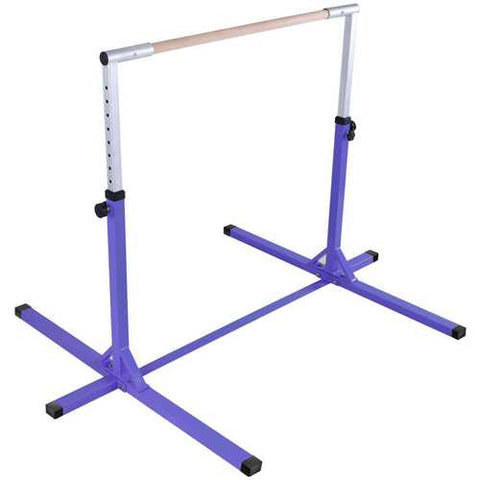 Adjustable Gymnastics Horizontal Bar for Kids-Purple - Color: Purple