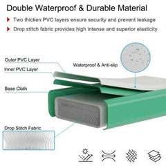 13 Feet Air Track Inflatable Gymnastics Tumbling Mat with Pump -Green - Color: Green