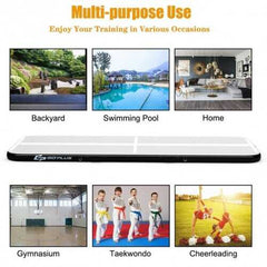 15FT Air Track Inflatable Gymnastics Tumbling Mat -Black - Color: Black