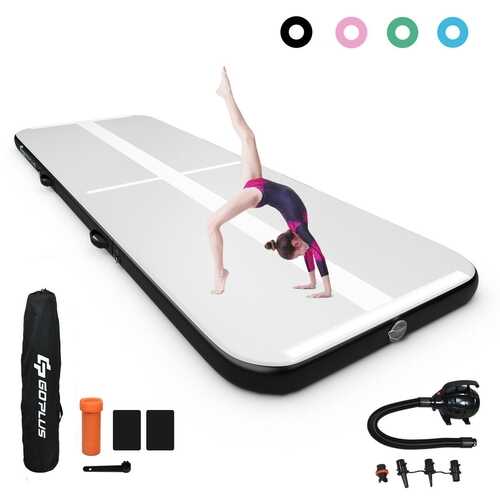 15FT Air Track Inflatable Gymnastics Tumbling Mat -Black - Color: Black