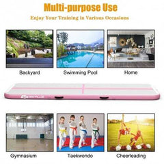 15FT Air Track Inflatable Gymnastics Tumbling Mat -Pink - Color: Pink