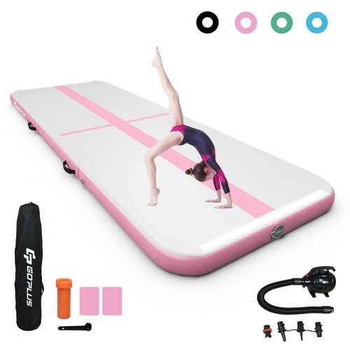15FT Air Track Inflatable Gymnastics Tumbling Mat -Pink - Color: Pink